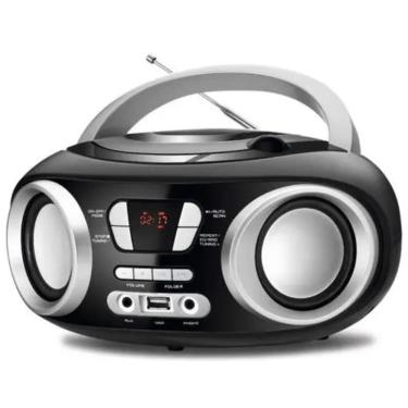 Imagem de Radio CD Player Portatil Mondial USB FM Preto Entrada para fone
