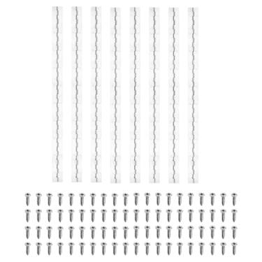 Imagem de PATIKIL Dobradiça de piano de 50 x 3 cm, 8 peças de dobradiça contínua de aço inoxidável 304 com furos para porta de portão de piano, caixa de armazenamento de madeira, barco de armário, prata