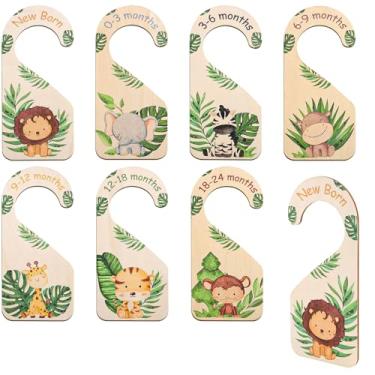 Imagem de 7 divisórias de armário de bebê de recém-nascido a 24 meses, divisórias de armário de buxo para roupas de bebê de dois lados, organizadores para armário para mamãe e pais, acessórios de berçário