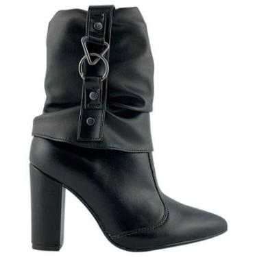 Imagem de Bota Vizzano Feminina Preta Napa Cano Baixo 3105102-Feminino