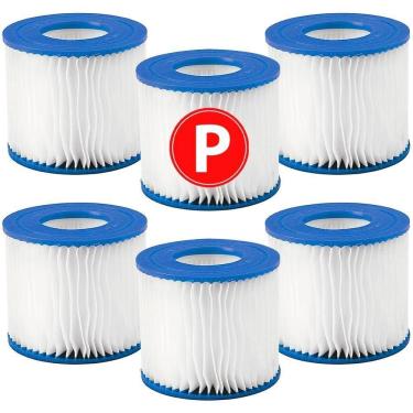 Imagem de Kit 6 Cartuchos Refil Tipo P Filtrante Bomba Piscina Vg Plus