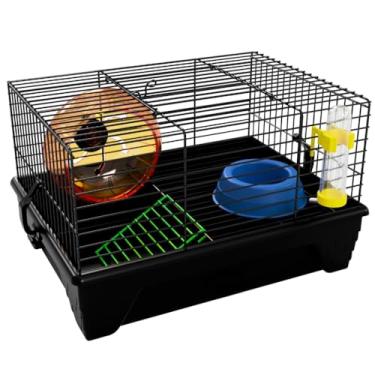 Imagem de Gaiola para Hamster Completa Luxo Transporte para Roedores (Preta)