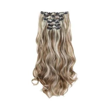 Imagem de Loira Preta 24 Polegadas Longas Extensões De Cabelo Sintético Reto 16 