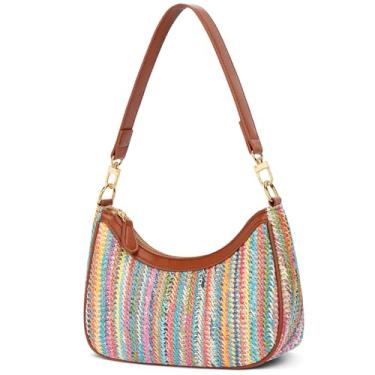 Imagem de KKXIU Bolsa de ombro feminina fofa Hobo bolsas e bolsas retrô clutch underarm, Cor