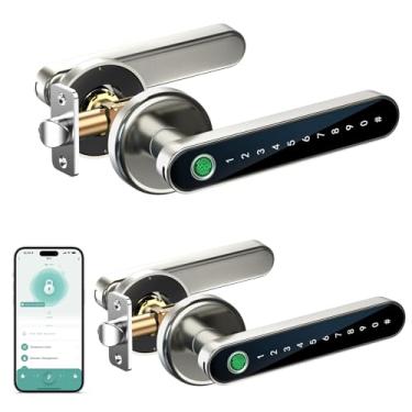 Imagem de IRONZON Fechadura de porta com impressão digital 191YN pacote com 2