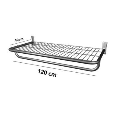 Imagem de Arara Prateleira De Parede Com Pingente 120 x 40 cm