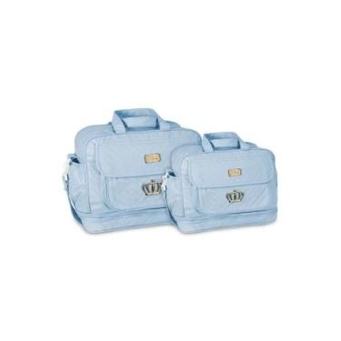 Imagem de Kit Bolsa e Frasqueira Saída de Maternidade 2 pçs Mave Baby, Azul_Clar