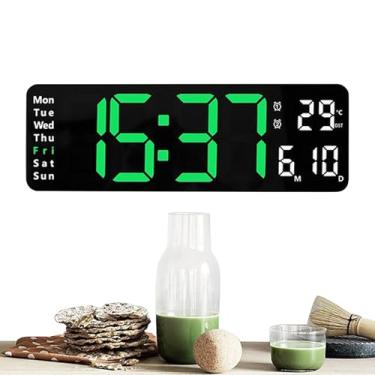 Imagem de Despertador - Relógio Digital LED Grande Display,Função Contagem Regressiva a Pilhas Design Moderno para Ambientes Diversos