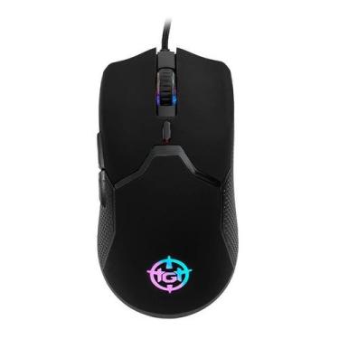 Imagem de Mouse Gamer TGT Bizon S Rainbow RGB 8400DPI 6 Botões Preto - TGT-BIZ-S