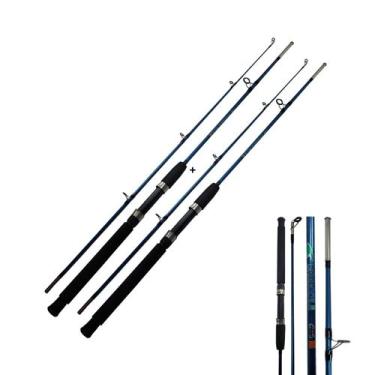 Imagem de Vara Duas Partes Para Molinete Crocodile Fibra de Vidro Pesca 1,2m Kit