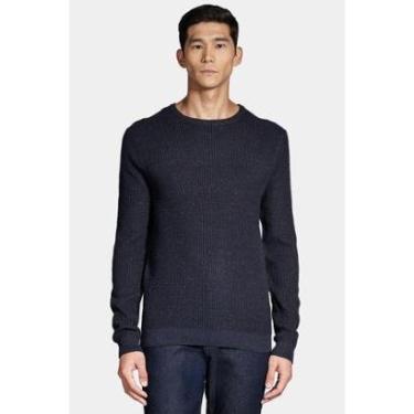 Imagem de Tricot Manga Longa Botone Waffle Marinho-Masculino