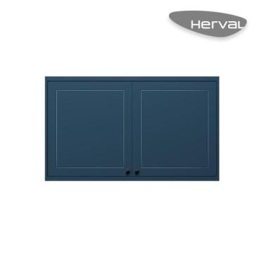 Imagem de Armário Aéreo MDF Herval Viana, 2 Portas, Azul Orion, 120 cm