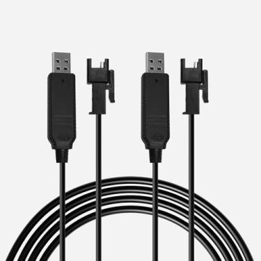 Imagem de SGEOYPIL Carregador Para Metralhadora De Bolhas, Adaptadores Ca Compatíveis Com Soprador Foguete Blaster Bazooka, Acessórios Bateria Reposição, Adaptador Carregamento - Pacote 2