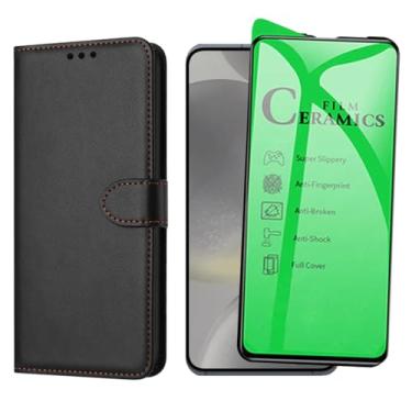 Imagem de Capa Carteira Para Galaxy S24 Plus Capinha Flip Case + Película Cerâmica Premium