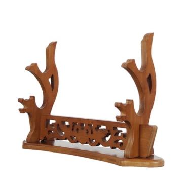 Imagem de MERIGLARE Suporte para espada de samurai, suporte para exibição de wakizashi e tanto, 2 Camadas