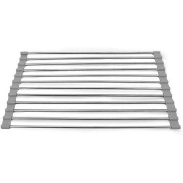Imagem de Esteira Escorredora Dobrável Multifunções Em Aço Inox Mimo Style
