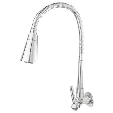 Imagem de Torneira Gourmet Para Cozinha Parede Pia Dois Jatos Cone Cromado Cód. 6700