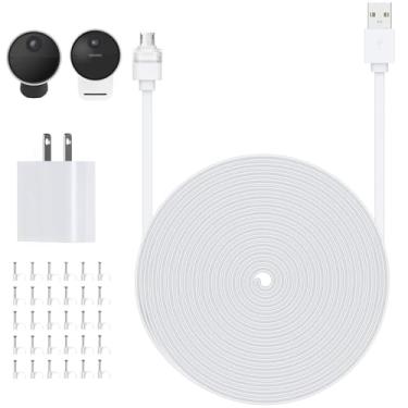 Imagem de Newding Cabo De Alimentação Para Câmera Segurança Externa Simplisafe, Invólucro Interface À Prova Intempéries Ip65, Adequado Todas As Condições Climáticas, Carregamento Contínuo, 25 Pés - Branco