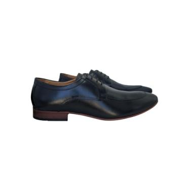 Imagem de Sapato Masculino Derby Tarentum LOUFRE em Couro Legítimo Tamanho Especial (PRETO, BR, Adulto, Numérico, 47)