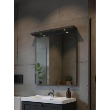 Imagem de Espelho para Banheiro Com Led 80cm Mdf Grafite - On Móveis