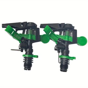 Imagem de 2 peças cabeça de aspersor de impacto de plástico de 1/2 polegada 360 graus para irrigação de gramado e pomares de jardim (1/2)