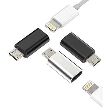 Imagem de Adaptador Lightning fêmea para micro USB macho (pacote com 3) conversor de porta de carregamento compatível com Samsung Galaxy S6 S7 Edge Nexus 5 LG G4 Android Power para iPhone 13 Pro 7 8Plus iPad