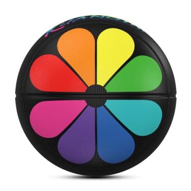 Imagem de Kuangmi Bola de basquete Lucky Love, tamanho oficial 7 (75 cm), edição limitada de colecionador