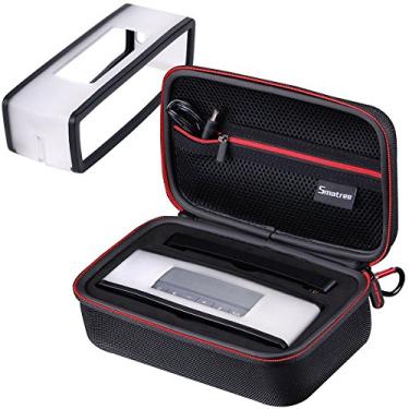 Imagem de Smatree Estojo rígido para transporte de viagem compatível com capa macia preta para alto-falante Bose Soundlink Mini I e Mini II, base de carregamento e acessórios - Bolsa de viagem para transporte