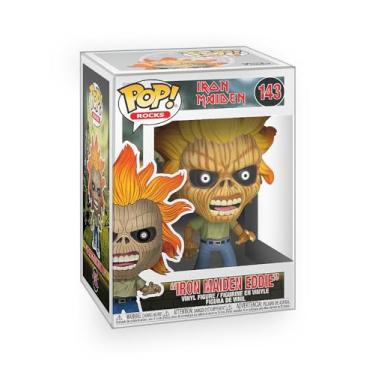 Imagem de Epic Collectibles Rocks: Iron-Maiden - Skeleton Eddie Vinyl Figure Collectibles Bundle with Compatible Funko Pop Box Protector