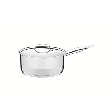 Imagem de Panela Tramontina Professional Aço Inox 1,4 L com Tampa Plana e Fundo Triplo 16 cm