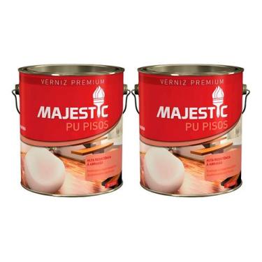 Imagem de 2 Verniz Pu Incolor Acetinado Majestic 3,6lts Assoalho Renner