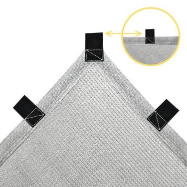 Imagem de Tela Lona Cinza Cobertura Pergolado Sombrite 90% 4X2 Alças - Azvtelas&