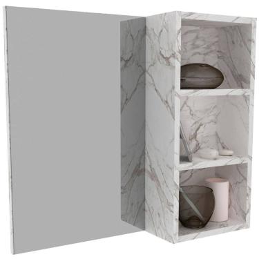 Imagem de Espelheira para Banheiro 60 cm 3 Nichos Valente