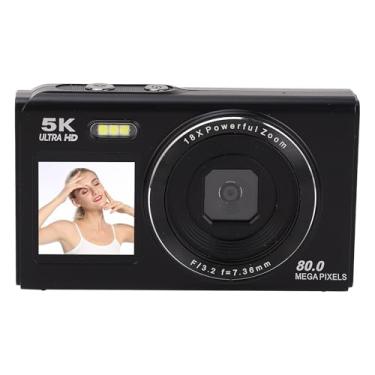 Imagem de ASHATA Câmera Digital 5K, Câmeras de 80MP para Fotografia e para o YouTube Com Tela Dupla de 2,8in 1,5in, Zoom Digital 18x Construído Em Flash Flash Focus (64 GB)