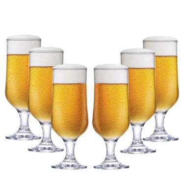 Imagem de Conjunto 6 Taças Cerveja Chopp De Vidro Eden 300Ml G4U - Class Home