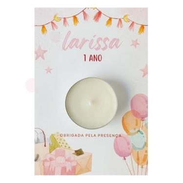 Imagem de Lembrancinha Vela Aromática Artesanal - maternidade, batizado, chá revelação, aniversário 1 ano - kit com 20 unidades