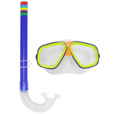 Imagem de Kit mergulho infantil com máscara de proteção e snorkel - DM BRASIL