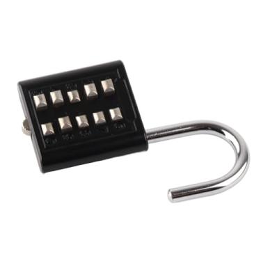 Imagem de Akozon Título: 10 Dígitos Push Button Combination Security Padlock - Trava Ao Ar Livre à Prova d'água para Armários de Ginástica, Caixas de Ferramentas, Malas e Portões