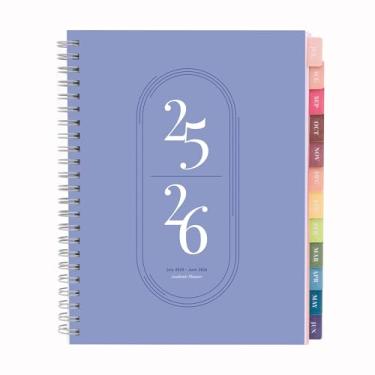 Imagem de Planejador semanal acadêmico de 18 meses da Rileys 2023-2024 – Planejador de agenda semanal e mensal, capa flexível, páginas de anotações, encadernação de fio duplo (20 x 15 cm, azul meia-noite)