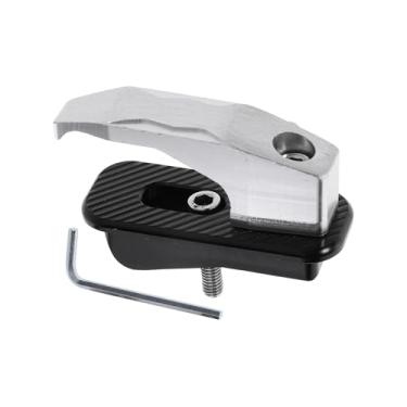 Imagem de REPAIROCK Gancho de suspensão de motocicleta retangular suporte de mala de capacete de motocicleta para scooters bicicletas liga de alumínio parafuso prateado chave hexagonal