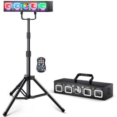 Imagem de DJ Light KeoBin Pro 6 em 1 DMX e som ativado com suporte
