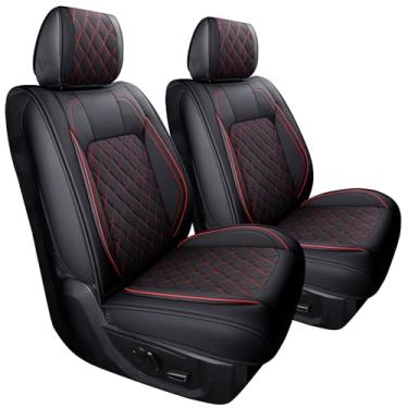 Imagem de Aierxuan Capas de assento dianteiro Dodge Ram ajuste personalizado 2009-2025 1500 2500 3500 Crew Quad Regular Cab Truck Pickup impermeável couro Airbag Almofadas compatíveis (2 peças frontal