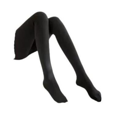 Imagem de Meia-calça Térmica Grossa Feminina Cintura Alta Quente Translúcida Leg