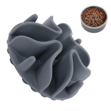 Imagem de Slow Feeder Jaoul Small Breed com 21 ventosas Octopus, cinza