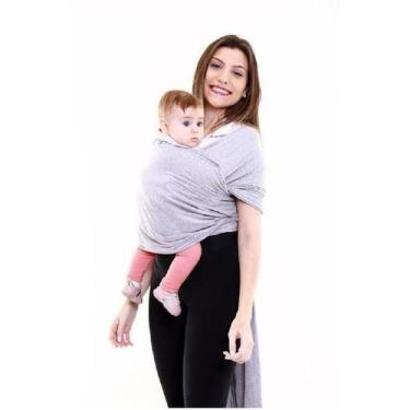 Imagem de Sling bebê sling wrap (cinza mescla) - Kababy