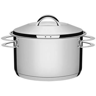 Imagem de Caçarola Tramontina Solar Funda 20 cm 3,6 L em Aço Inox Fundo Triplo com Tampa e Alças 62504200