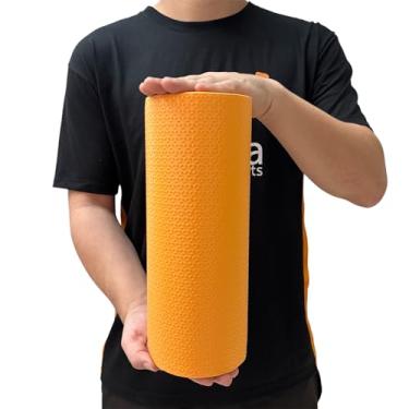 Imagem de Rolo de Massagem Miofascial Em EVA 30x12cm Pilates Yoga Laranja DF1140-LR Dafoca Sports