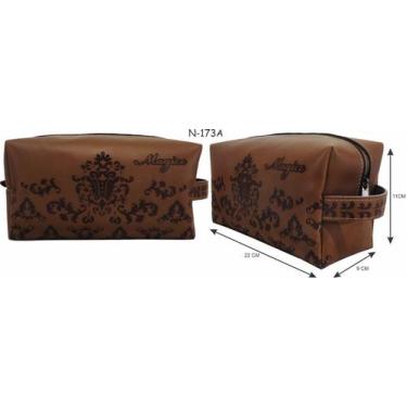 Imagem de Necessaire Casual Feminina Arabescos Bege, Magicc, Marrom
