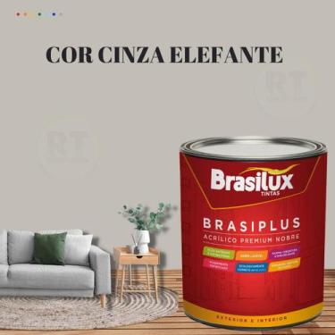 Imagem de Tinta Semi Brilho Cinza Azulado 800ml  Brasiplus Acrílica Lavável. - B