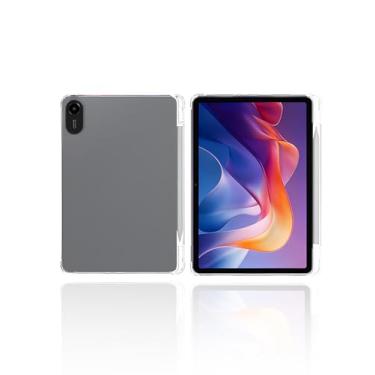 Imagem de Capa transparente para tablet Redmi Pad 2 2025 de 11 polegadas, slot para caneta WUNIKA e design à prova de quedas, fina, leve, à prova de arranhões, capa de TPU de silicone de proteção durável
